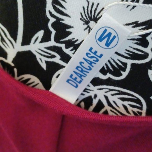 Dearcase Women's Dress Burgundy Wine, Stretchy Knit, Size M - Picture 2 of 6